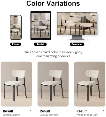 450LBS Dining Chairs Set of 4, Modern Upholstered Fabric Kitchen Chairs