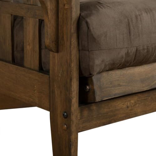 Kodiak Furniture Tucson Full Size Futon Set in Rustic Walnut Finish, Suede Gray