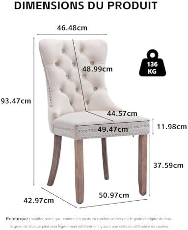 Velvet Upholstered Dining Chairs Set of 8, Modern Style Kitchen Side Chairs w...