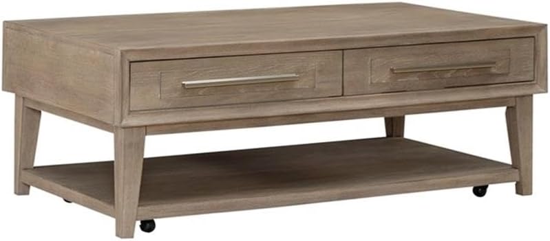 Pemberly Row 3-Piece Living Room Table Set, Sandstone Wood Finish, Includes R...