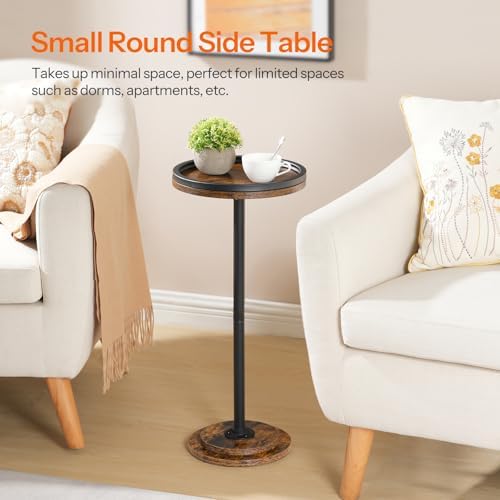 HOOBRO Small Round Side Tables, Drink Tables, Coffee Martini Tables