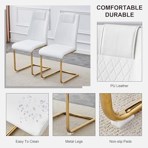gopop Dining Table Set for 6, Kitchen Table Chairs Set of 6, 7-Piece