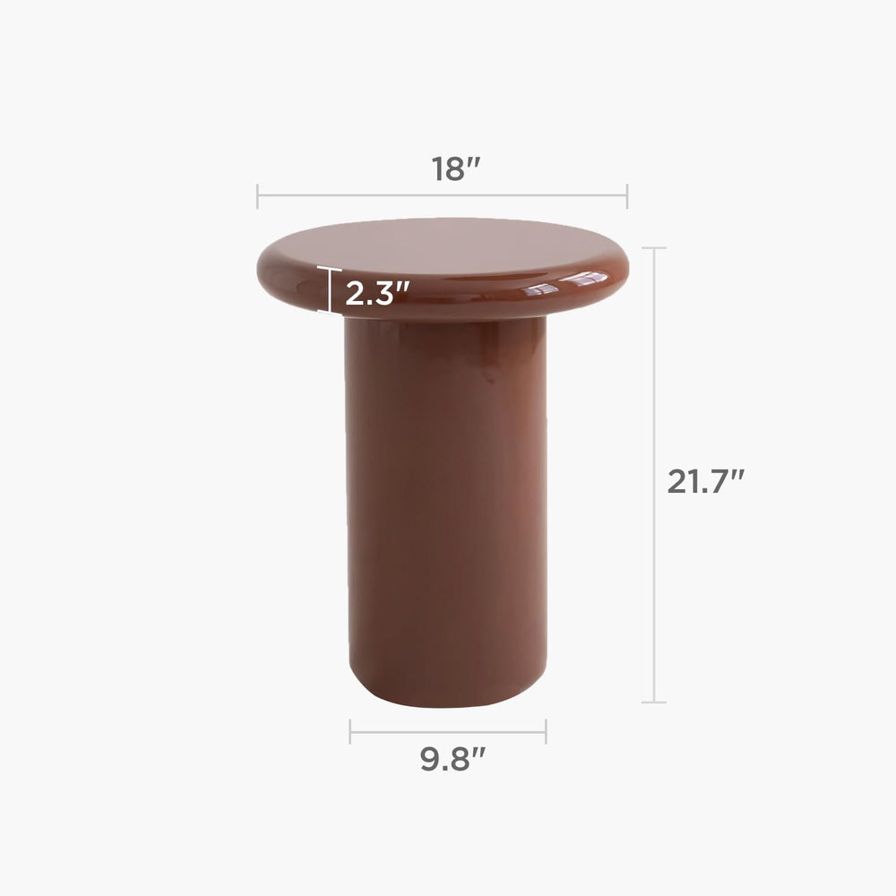 Acanva Modern End Tables with High Glossy Finish, Curved Edges, Accent Center...