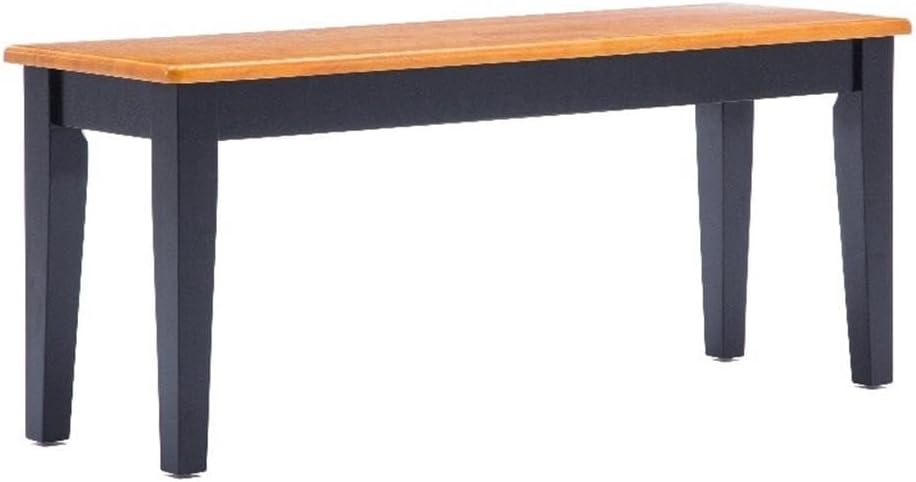 Boraam Shaker Bench, Black/Oak