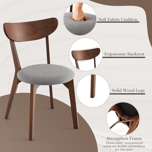 ERGOMASTER 3-Piece Dining Table Set for 2, 36" Kitchen Round Table with ...