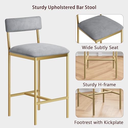 IDEALHOUSE Dining Table Set for 2, Counter Height Kitchen Table and Chairs, B...