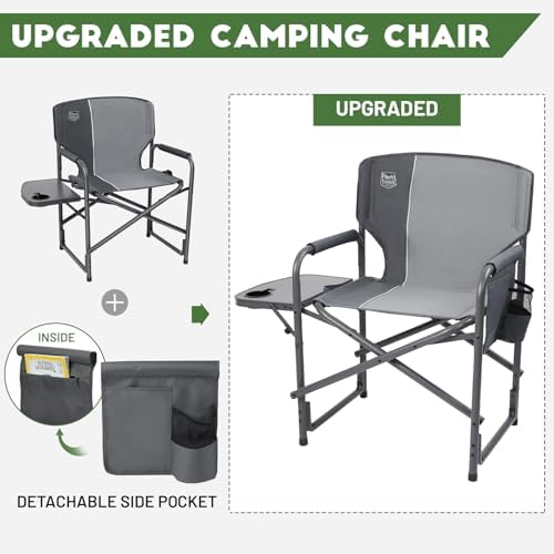 Timber Ridge Aluminum Oversized Camping Chair, Lightweight Portable Directors...