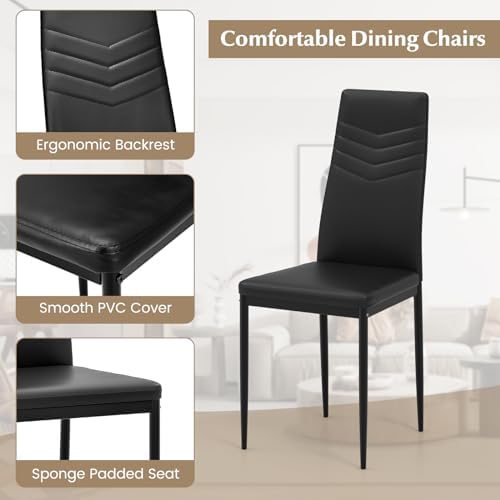 GIANTEX 9-Pieces Dining Table Set for 8, 63" Table, Padded Seat & Ba...