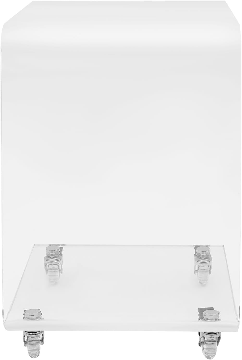 C-Shaped Side Table, Clear Acrylic Mobile End Table, 22 Inch Tall Snack Table...
