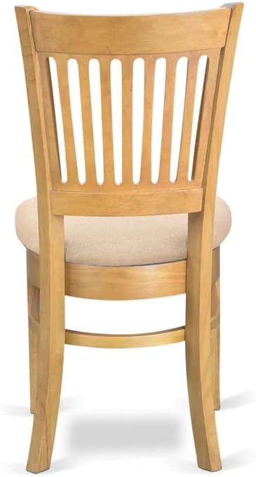 East West Furniture VAC-OAK-C Vancouver Dining Chairs - Linen Fabric Upholste...