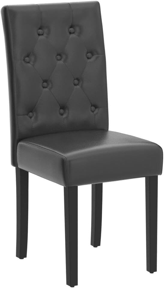 Yaheetech Upholstered Dining Chairs Set of 4 Modern Leather Parsons Kitchen C...