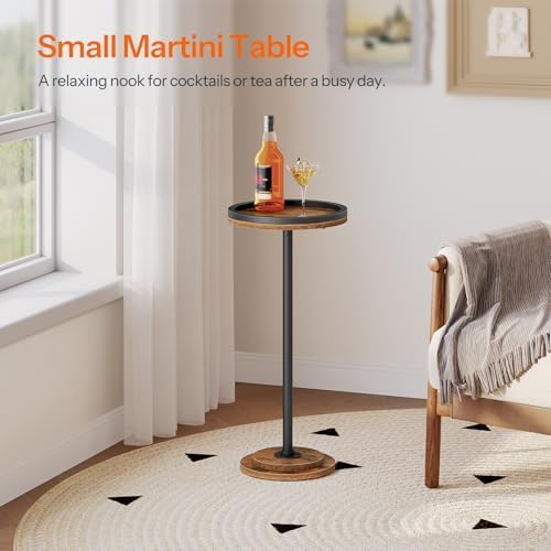 HOOBRO Small Round Side Tables, Drink Tables, Coffee Martini Tables