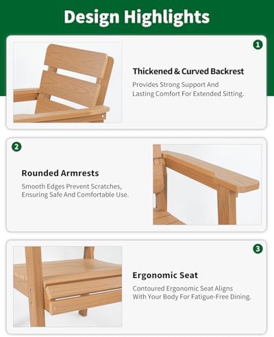 7-Piece Outdoor Dining Set, Patio Table & Chairs for 6,Teak