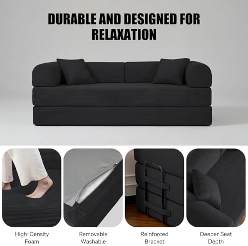 79" Sofa Bed,Convertible Futon Sofa Bed, Couch for Living Room | 6-In-1 ...