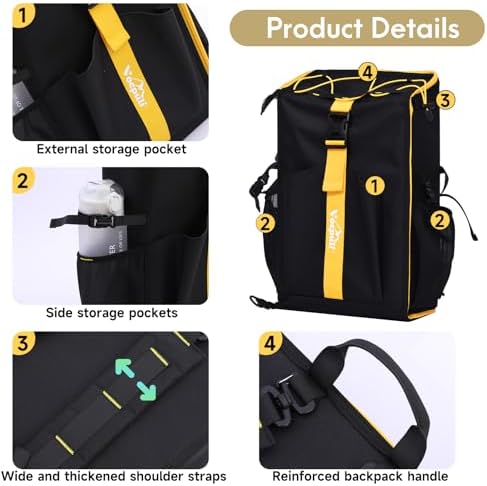 Camping Backpack - Aviation Aluminum Table Frame + 2 Folding Camping Chairs,+...