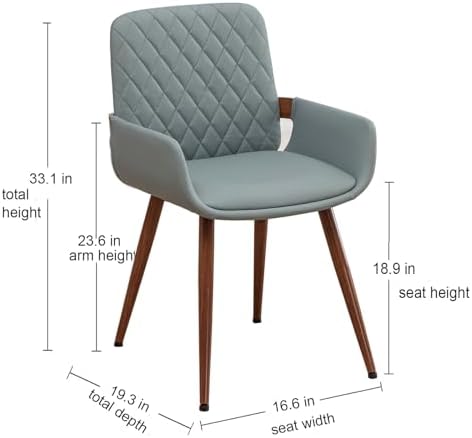 LUNLING Mid Century Modern Dining Room Chairs Set of 2 Accent Faux Leather Ch...