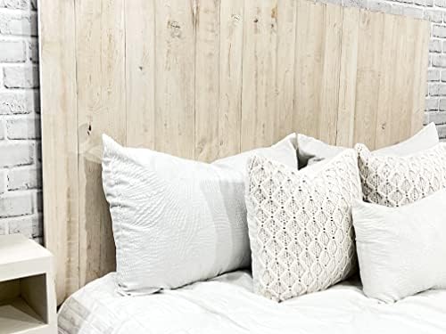 Barn Walls Antique White Headboard, Farmhouse Design, Solid Wood Headboard, F...