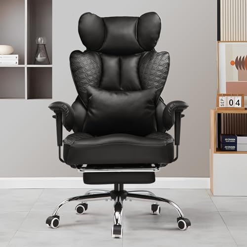 GTPLAYER Big and Tall Gaming Chair 400lbs Heavy Duty Office Chair with Foot R...