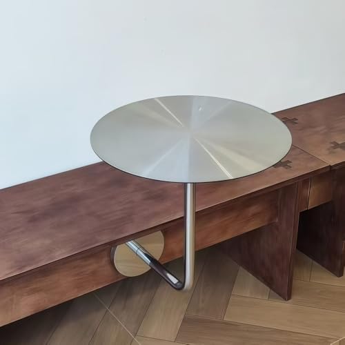 Wall-Mounted Stainless Steel Round Table, Space-Saving Hanging Table for Dini...