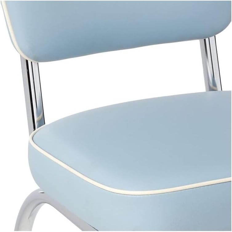 HomeStock Diner Chair - Vinyl Seat, Chrome Frame - Fully Assembled Bistro Kit...