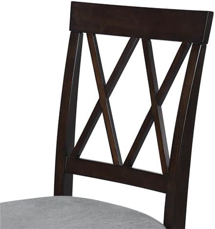 P PURLOVE 3 Piece Kitchen Dining Set, Wood Dining Table Set, Espresso