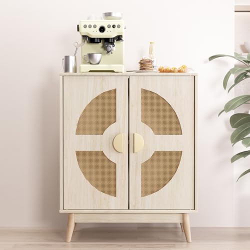 Buffet Cabinet with Storage Sideboard Accent Modern Credenza with Doors &...