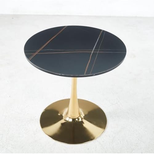 Mid Century Dining Table & Small Kitchen Table | Golden and Black Tulip T...