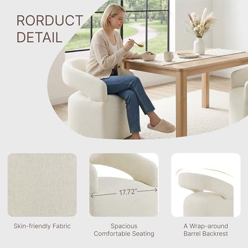 KISLOT Upholstered Dining Chairs Set of 4, Modern Arm Kitchen & Dining Ro...