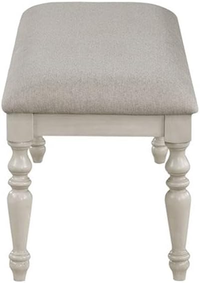 New Classic Furniture Jennifer Wood Elegant Bench, White