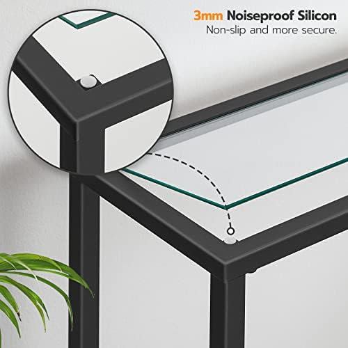 HOOBRO 29.5" Narrow Console Table, Modern Sofa Table Behind Couch Table ...