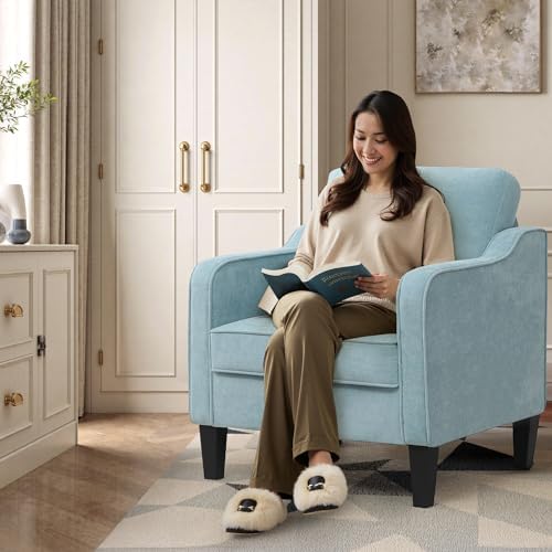 Accent Chair for Living Room, Mid Century Modern Reading Chair for Bedroom, U...