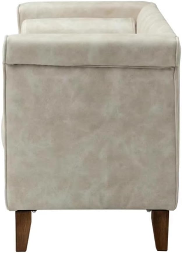 Modern Cloth End of Bed Bench for Bedroom,Upholstered Storage Ottoman with Ar...