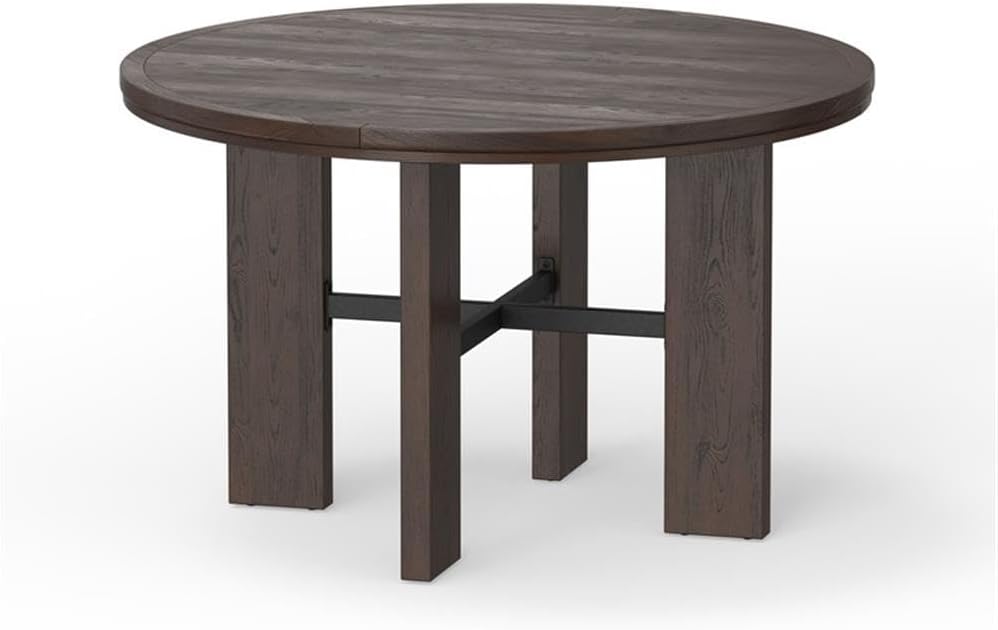 Pemberly Row 2-in-1 Game & Dining Table, 48-Inch Round Table with Flip-To...
