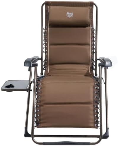 TIMBER RIDGE Zero Gravity Chairs, Folding Recliner Chair Padded with Cup Hold...