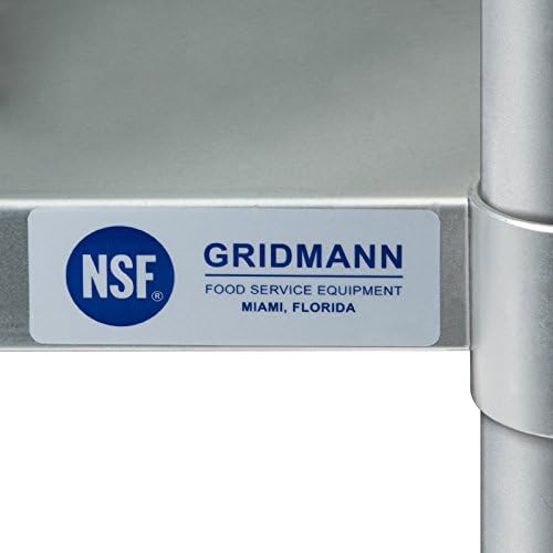 GRIDMANN NSF Stainless Steel Commercial Kitchen Prep & Work Table Plus A ...