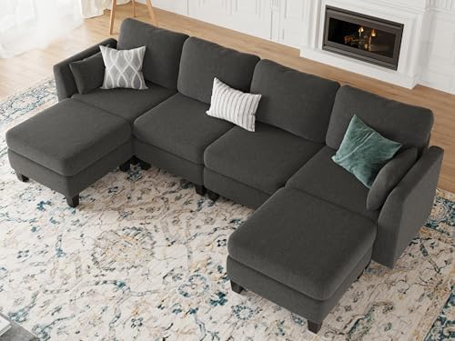 Modular Sectional Sofa 6 Seaters Modular Sleeper Sofa Couch | Comfy Sectional...
