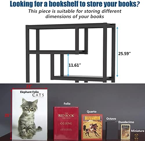 Tribesigns Way to Origin 6-Shelf Modern Bookshelf, Industrial Etagere Bookcas...