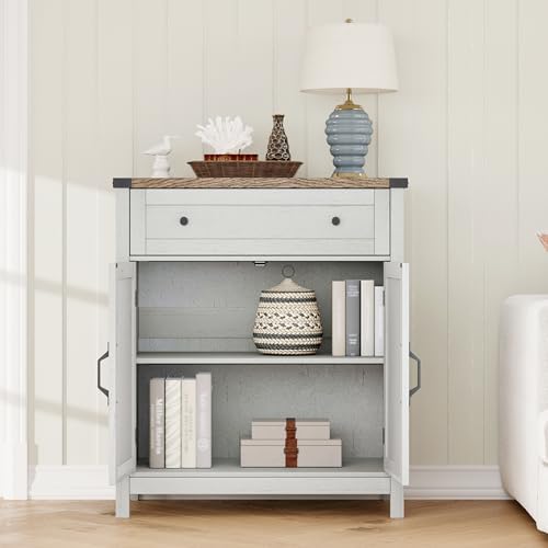 ChooChoo 30" W Coffee Bar Cabinet, Kitchen Storage Cabinet with Drawer