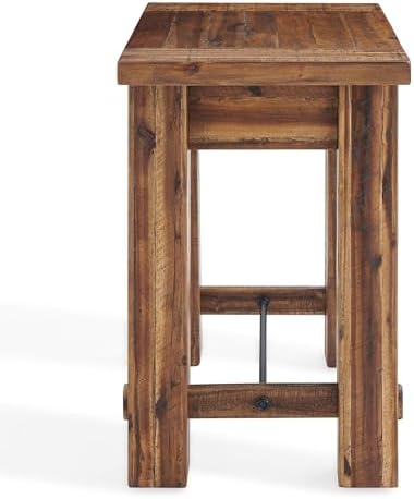 Alaterre Durango Rustic Industrial Solid Wood End Table or Nighstand, 27”