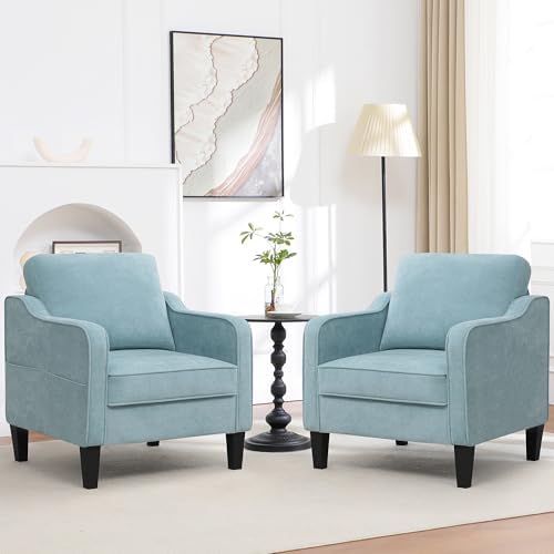 Accent Chair for Living Room, Mid Century Modern Reading Chair for Bedroom, U...