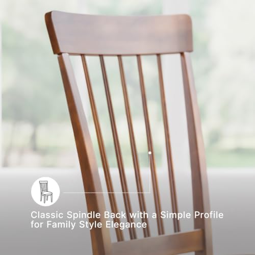 Signature Design by Ashley Haddigan Dining Chairs Set of 4, Cushioned Rake Ba...