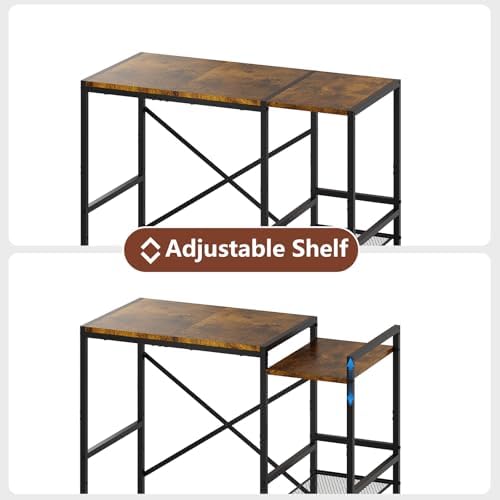 Mini Fridge Stand with Storage Shelves Dorm Microwave Stand Reversible