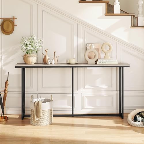 Yaheetech 63" Narrow Console Table Behind Couch & Entryway, Gray | S...