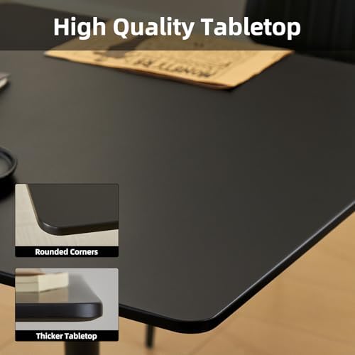 Square Dining Table, 24" Tulip Table (Black)