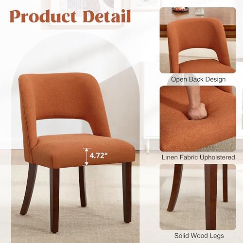 Dining Chairs Set of 2,Modern Dining Room Chairs with Thick Cushions,Upholste...