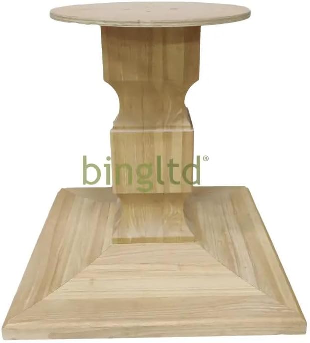 BingLTD - 28" Tall Unfinished Chelsea Square Pedestal Table Base (WH-Che...
