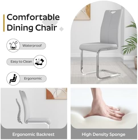 yeag Modern Dining Chairs Set of 4, High Back Kitchen and Kitchen Room Chairs...