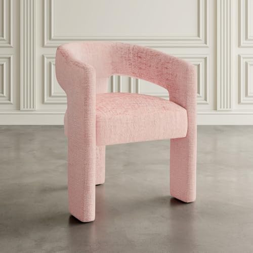 Jofran Gwen Jacquard Upholstered Accent Chair, Modern Luxury Plush Sculptural...