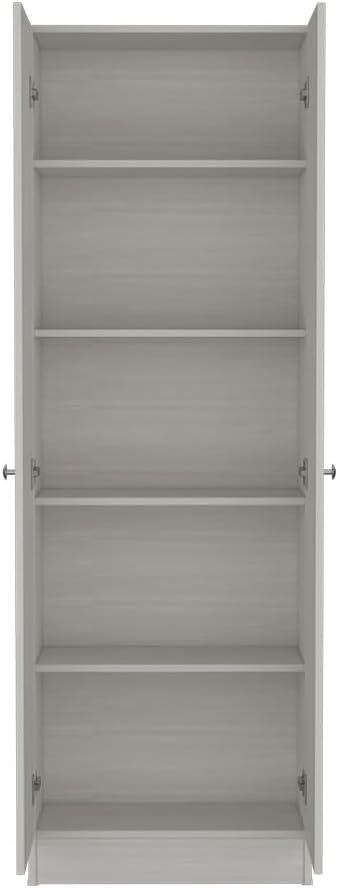 Farmhouse Multistorage Cabinet, Storage Locker with Two Doors and Five Intern...