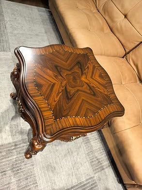 Vintage Walnut Accent Side Table for Living Room